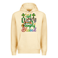 Western St. Patrick's Day Cross Not Lucky Simply Blessed Premium Hoodie | Teevron