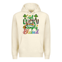 Sandshell Western St. Patrick's Day Cross Not Lucky Simply Blessed Premium Hoodie - Artiststas