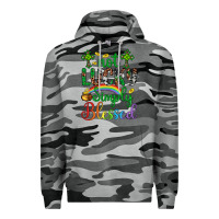 Slate Camo Western St. Patrick's Day Cross Not Lucky Simply Blessed Premium Hoodie - Artiststas