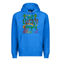 True Royal Western St. Patrick's Day Cross Not Lucky Simply Blessed Premium Hoodie - Artiststas