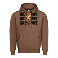 Chestnut game day game day game day basketball Zipper Hoodie - MaliasSmallBusiness