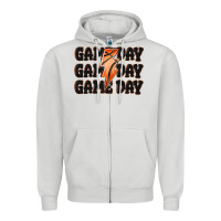 Dove Grey game day game day game day basketball Zipper Hoodie - MaliasSmallBusiness