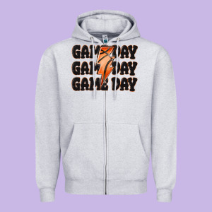 Game Day Game Day Game Day Basketball Zipper Hoodie Designed By Maliassmallbusiness
