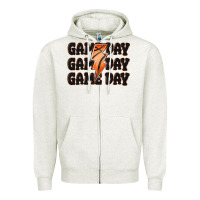 Oatmeal Heather game day game day game day basketball Zipper Hoodie - MaliasSmallBusiness