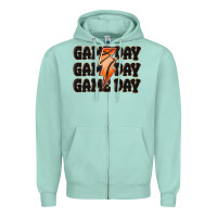 Seafoam game day game day game day basketball Zipper Hoodie - MaliasSmallBusiness