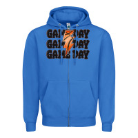 True Royal game day game day game day basketball Zipper Hoodie - MaliasSmallBusiness