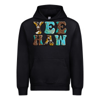 Black western sunflowers turquoise leopard yee haw Urban Hoodie - BarkalooDesign