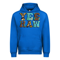 Cobalt western sunflowers turquoise leopard yee haw Urban Hoodie - BarkalooDesign