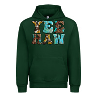 Forest Green western sunflowers turquoise leopard yee haw Urban Hoodie - BarkalooDesign