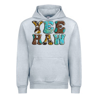 Heather Grey western sunflowers turquoise leopard yee haw Urban Hoodie - BarkalooDesign