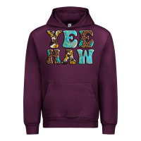 Mauve Wine western sunflowers turquoise leopard yee haw Urban Hoodie - BarkalooDesign