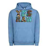 Pigment Pebble Blue western sunflowers turquoise leopard yee haw Urban Hoodie - BarkalooDesign