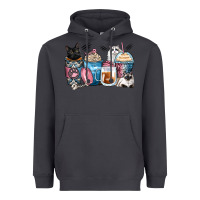 Smoke cat coffee cups Heavyweight Hoodie - Zillion Design Studio