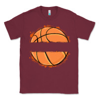 Burgundy custom basketball Classic Tee - MaliasSmallBusiness