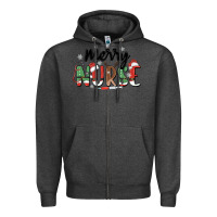 Charcoal Heather merry nurse Zipper Hoodie - MaliasSmallBusiness