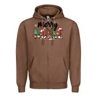 Chestnut merry nurse Zipper Hoodie - MaliasSmallBusiness
