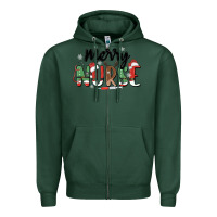 Sports Green merry nurse Zipper Hoodie - MaliasSmallBusiness