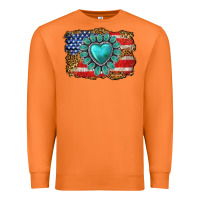 Carrot American flag leopard turquoise gemstone Premium Sweatshirt - Neo Western