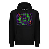 Black halloween witch hat backgraund Premium Hoodie - RanaPortraitStore