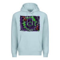 Blue Mist halloween witch hat backgraund Premium Hoodie - RanaPortraitStore