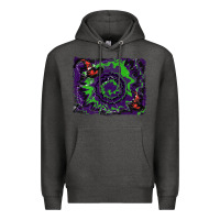 Charcoal Heather halloween witch hat backgraund Premium Hoodie - RanaPortraitStore
