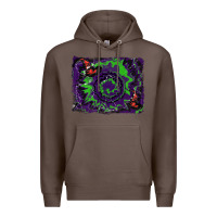 Coffee halloween witch hat backgraund Premium Hoodie - RanaPortraitStore