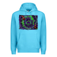 Ocean Blue halloween witch hat backgraund Premium Hoodie - RanaPortraitStore