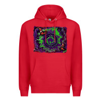 Red halloween witch hat backgraund Premium Hoodie - RanaPortraitStore