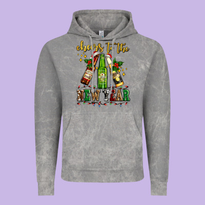 Cheers To The New Year With Beers Vintage Hoodie Designed By Adodesignshop