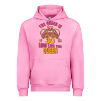 Fuchsia Pink the queen is 30 long live the queen Urban Hoodie - Jasminsmagicworld