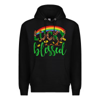 Black Western St. Patrick's Rainbow Lucky And Blessed Premium Hoodie - Artiststas