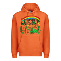 Carrot Western St. Patrick's Rainbow Lucky And Blessed Premium Hoodie - Artiststas