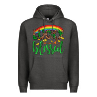Charcoal Heather Western St. Patrick's Rainbow Lucky And Blessed Premium Hoodie - Artiststas
