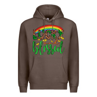 Coffee Western St. Patrick's Rainbow Lucky And Blessed Premium Hoodie - Artiststas