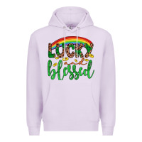 Lilac Western St. Patrick's Rainbow Lucky And Blessed Premium Hoodie - Artiststas