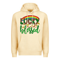 Pina Colada Western St. Patrick's Rainbow Lucky And Blessed Premium Hoodie - Artiststas