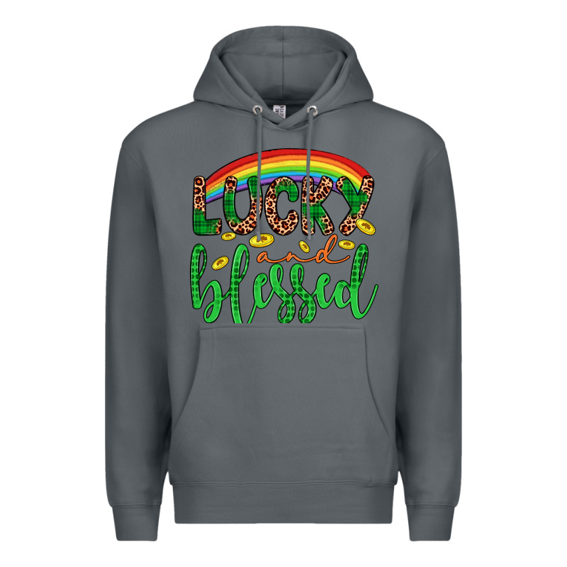 Western St. Patrick's Rainbow Lucky And Blessed Premium Hoodie by Artiststas | Teevron