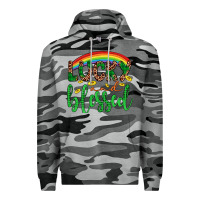 Slate Camo Western St. Patrick's Rainbow Lucky And Blessed Premium Hoodie - Artiststas
