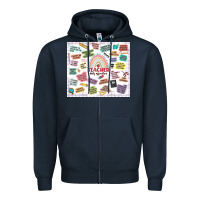 Navy teacher daily affirmations Zipper Hoodie - MaliasSmallBusiness