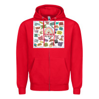 Red teacher daily affirmations Zipper Hoodie - MaliasSmallBusiness