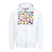 White teacher daily affirmations Zipper Hoodie - MaliasSmallBusiness
