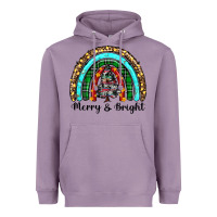 Lavender merry and bright rainbow christmas Heavyweight Hoodie - RanaPortraitStore