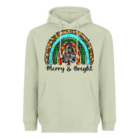 Matcha merry and bright rainbow christmas Heavyweight Hoodie - RanaPortraitStore