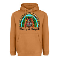 Meerkat merry and bright rainbow christmas Heavyweight Hoodie - RanaPortraitStore