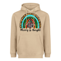 Mushroom merry and bright rainbow christmas Heavyweight Hoodie - RanaPortraitStore
