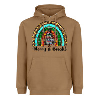 Toasted Coconut merry and bright rainbow christmas Heavyweight Hoodie - RanaPortraitStore