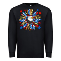 Black American flag sunflower Premium Sweatshirt - Neo Western