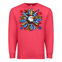 Cardinal American flag sunflower Premium Sweatshirt - Neo Western