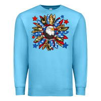 Ocean Blue American flag sunflower Premium Sweatshirt - Neo Western