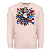Pale Pink American flag sunflower Premium Sweatshirt - Neo Western